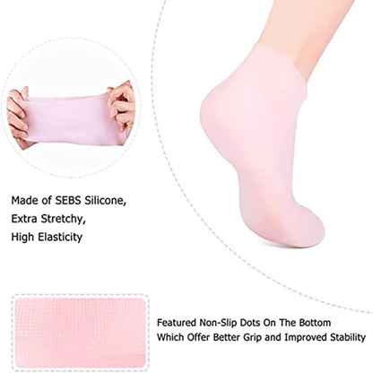 Silicone Socks for CRACKED Heels Relief.