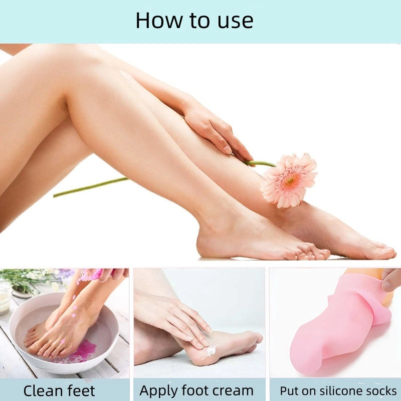 Silicone Socks for CRACKED Heels Relief.