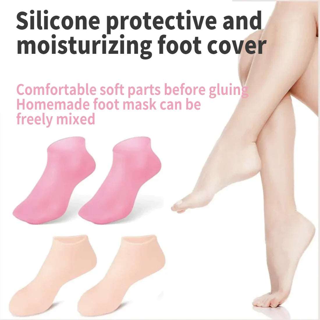 Silicone Socks for CRACKED Heels Relief.